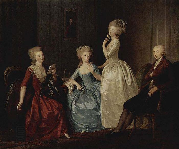 TISCHBEIN, Johann Heinrich Wilhelm Portrat der Grafin Saltykowa und ihrer Familie China oil painting art